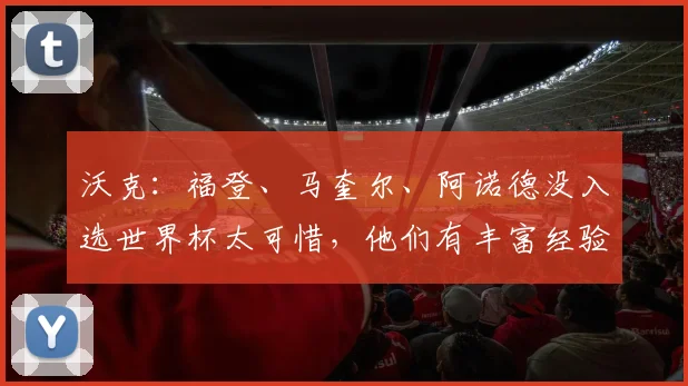 沃克：福登、马奎尔、阿诺德没入选世界杯太可惜，他们有丰富经验